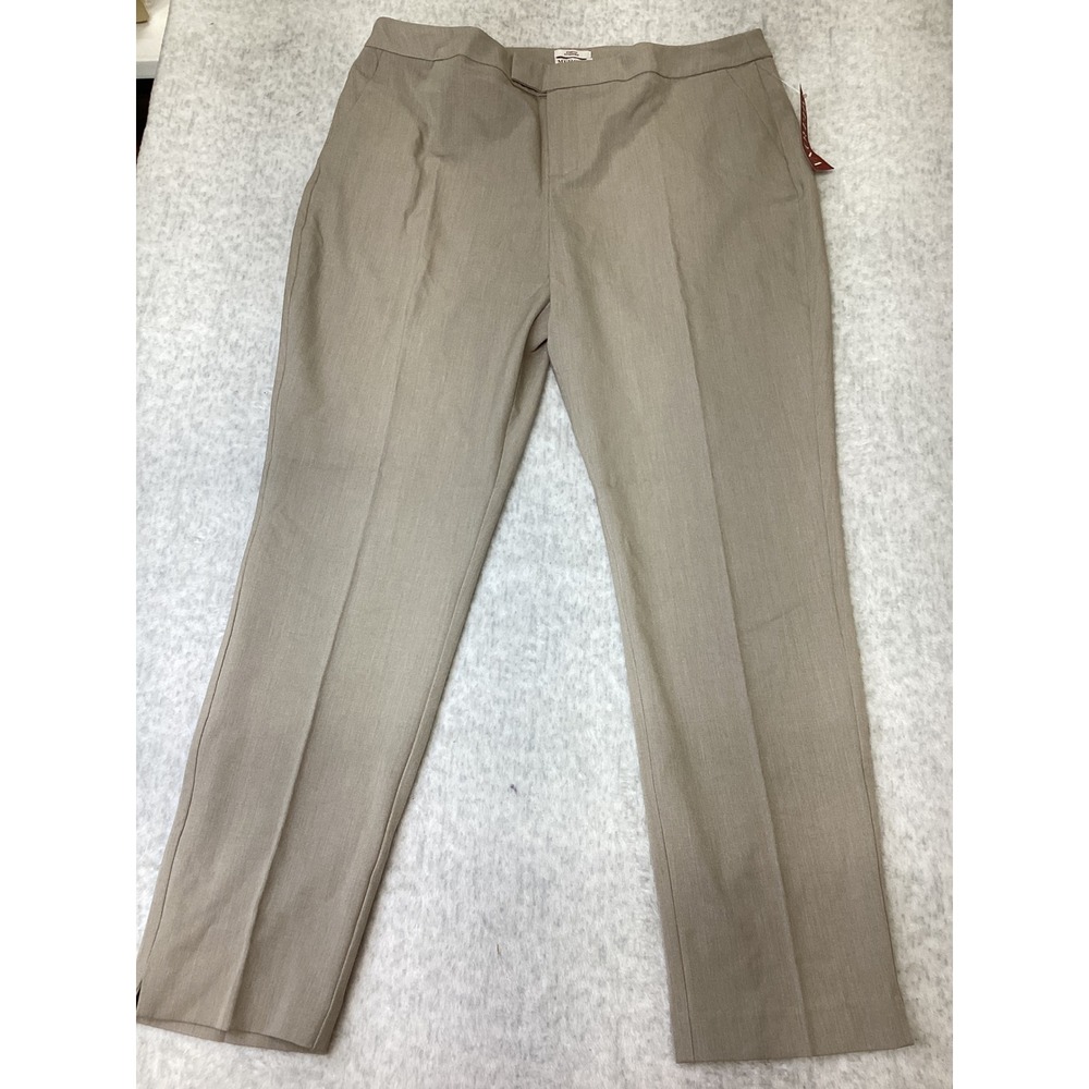 Merona Women 16 Classic Stretch Trousers Vintage Khaki Straight Leg‎ ID204450
